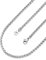 FaithHeart Chaîne Acier Inoxydable Femme 45 cm Chaine pour Pendentif 3 mm Collier Chaînes Court Ras de Cou Argenté Maille Spiga Blé Corde Lien Wheat Bijoux Cadeau pour Homme Garçon