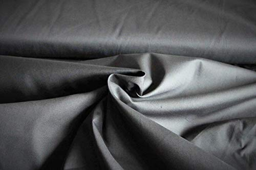 ggm Popeline Uni Dunkel Grau - Baumwollstoff - Bekleidungsstoff 50cm