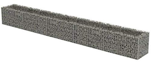 vidaXL Gabion Jardinière surélevée en acier galvanisé 450 cm