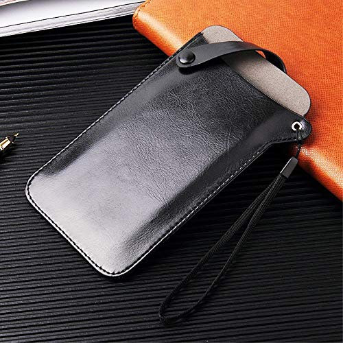 DFV mobile - Holder Ultra Lightweight Belt Case with Snap Fastener for Intex Aqua Ring - Black