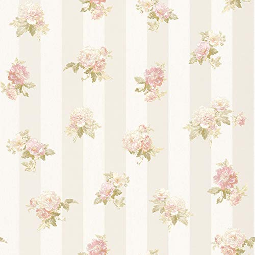 Blumentapete florale Tapete Beige Crème Grau Pink Rosa Vliestapete Beige Crème Grau Pink Rosa | Jetzt Tapeten online bestellen