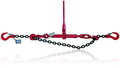 Dolezych Cadena de Sujeción Tensora con Gancho de Horquilla y Tensor Tipo Carraca para Cadena con Gancho Acortador de 2 Piezas; Capacidad de Amarre de 2200 Dan; 2 m de Longitud