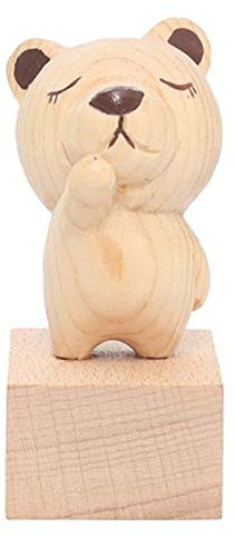 Cute Cartoon Animal Wooden Door Stopper Carmen Anti-Collision Anti-Wind Decorative Doorstops Holder Heavy Duty Wall Protector(Color:B)