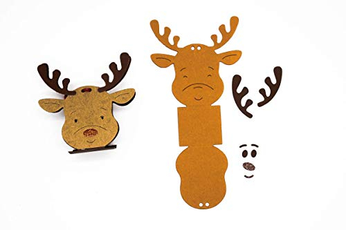 Stanzenshop Stanzschablone: Rentier Aufsteller - Erwecke Deine Kreativität mit diesem charmanten Reh, ideal für Weihnachtsdekoration und Bastelprojekte!