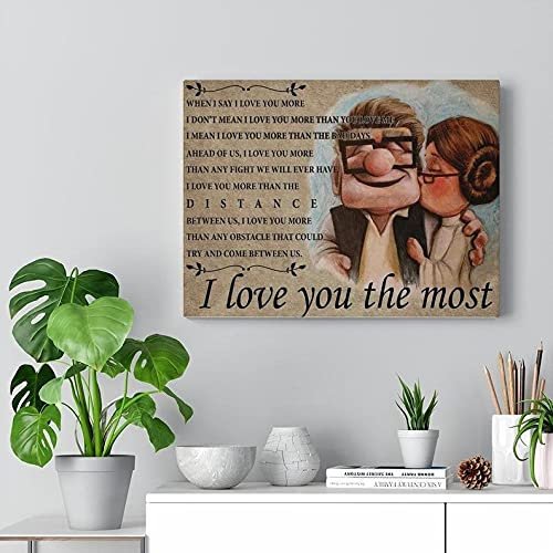 BCTS Carl & Ellie I Love You The Most Poster Up Carl And Ellie Geschenk Metallschild Poster 20,3 x 30,5 cm