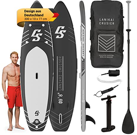 Capital Sports Aufblasbares SUP Board Set, All-Rounder SUP Board mit Aluminium Paddel, Stand Up Paddling Board für Kinder & Erwachsene, Paddle Board Aufblasbar mit Tasche & Pumpe, 305cm/10ft