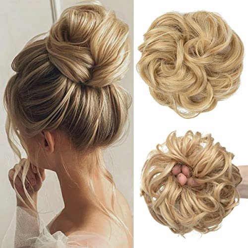 Messy Hair Bun Extensions Scrunchies für Frauen Mädchen Dicke Haarteile Updo Wavy Curly Pferdeschwanz Extensions Donut Hair Chignons Hair Accessories