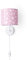 Paco Home Wandlampe Kinderzimmer Stofflampenschirm Rund Mädchen Junge Wandleuchte Babyzimmer Mond Sterne Wolken E14 Mit Stecker