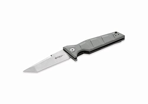 Maserin COLTELLO ARTIGLIO 420 in acciaio D2 con finitura satinata e manico in G10 colorato (Grigio)