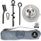 Robustes Hunde-Auslauf-Set, mit Reinigungsbürste, Metall-Karabiner und Langer Leine für Hunde im Freien, Camping-Hundezubehör, stabile Spiralleine für Hof, Park und Strand Top Dog Pet Gear