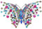 Weenkeey Schwalbenschwanz Schmetterling Brosche Pin Multicolor Schmetterling Brosche Abzeichen Österreichischer Kristall Strass Brosche Hochzeit Braut Broschen für Kleid Mantel Hemden Hüte