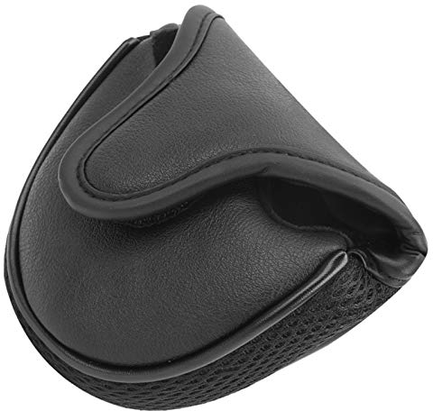 Putter-Abdeckungen, wasserdichte Schutzhüllen, Schlägerhaube, Halbkreis-PU-Lederschutz, Zubehör (Black)