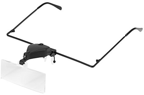 Socobeta Wimpern Verlängerung Lupen Set, 1,5x2,5x3,5 X LED-Lupe Hände Frei Kopf Wimpern Verlängerung Lupe tätowierte Wimpern