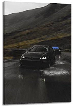 Sportauto-Poster für Golf MK7 GTI Supercar Rennauto Dekorative Malerei Leinwand Wand und Kunst Bild Familie Schlafzimmer Dekor 20 x 30 cm