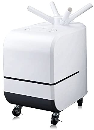 Kommerzieller Luftbefeuchter mit großer Kapazität, 12 l, 1800 ml/h, industrieller Ultraschall-Luftbefeuchter, 4 Nebelauslässe, beweglicher Luftbefeuchter für Gewächshaus, Supermarkt, Büro, Fabrik