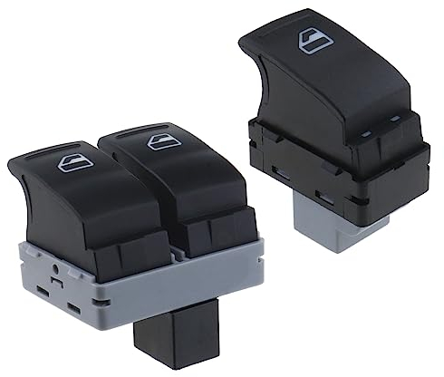 OTOTEC 2 Stück Auto Power Fensterheberschalter Vorne Links Rechts Kompatibel mit Transporter T5 T6 7E0959855A Elektrischer Fensterheberschalter Schwarz