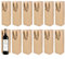 Pack of 12 Kraft Paper Single Wine Bottle Bag, Kraft Wine Carrier Bags with Handle, Wine Champagne Gift Bag, Carry Bag, Wine Bag for Christmas, Wedding, Party, Birthdays, brown, 1 stück (12er Pack),