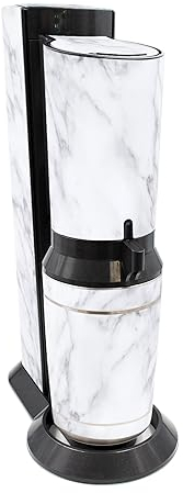 Finest Folia Deko Schutz Aufkleber kompatibel mit SodaStream Wassersprudler Crystal Design Sticker Set 8-teilig Klebefolie wasserfest selbstklebend (Crystal 3.0 (RX050), 01 Marmor)