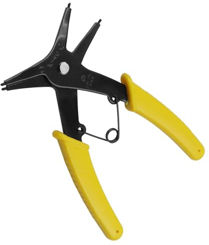 Helweet Pinze per Anelli Elastici,Pinze per Anelli di Sicurezza,Pinze ad Anello di Fissaggio,Snap Ring Pliers,Pinze per Anelli,Per Anelli Scatto 2In1,Per Anello Elastico Interno Esterno da 2 mm-24 mm
