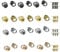 TINGWEN 24 pezzi Vite A Perno con Anello A D Rivetto Artigianale in Pelle Fai da te con anello Rivetti a testa sferica Girevole 360° Per portafoglio in pelle DIY,cappelli,custodia del telefono (12mm)