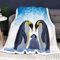 CHEFFS Pinguin Decke, Pinguin Fleecedecke Wohndecke Kuscheldecke Pinguin Kinderdecke für Mädchen Junge 3D Drucken Sofadecke Pinguin Weiche & Warme Couchdecke 150x200 cm (1,130 x 150 cm)