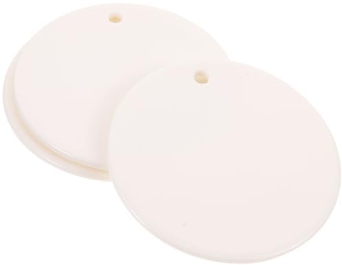 STOBOK 3St Anhänger aus Keramik Graffiti-Keramikanhänger Spielzeuge DIY-Tag Etiketten Bürodekoration DIY-Anhänger Unvollendete Keramikanhänger Haushalt Schild Kunsthandwerk schmücken Weiß