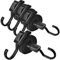 4er Set Verstellbare Spanngurte mit Metallhaken, 100cm Extra Stark Flach Gepäckspanner, Elastische Spannbänder für Fahrrad, Auto, Garten, Sonnensegel, Outdoor (Schwarz)