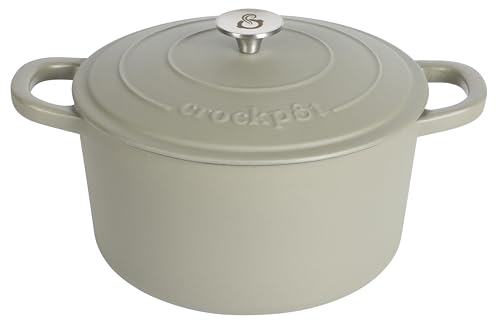 Schmortopf Artisan Schmortopf mit Deckel, rund, emailliertes Gusseisen, 7 l, Mattgrün