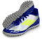 adidas F50 Club Football Boots Turf Fußballschuhe, Silver met./solar Yellow/Lucid Blue, 28.5 EU
