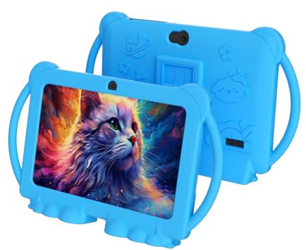 7 Inch Kids Tablet for Kids Android 12 Toddler Tablets Children Tablet for Girls boys with protective Cover 32GB+4GB WiFi Bluetooth Dual Camera Educationl Games Parental Control Kids Software.