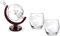 Hsthe Sea Whisky Globe Carafe avec Verres, Ensemble Carafe à Whisky avec 1 Carafe et 2 Verres, Carafe Globe avec Bateau pour Whisky, Scotch, Coffret Cadeau Vodka