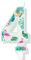 Flamingo 4th Birthday Candles - Number 4 Cake Toppers and Decorations for Hawaiian Themed Party Supplies - Boys Girls Kids Birthday Cake