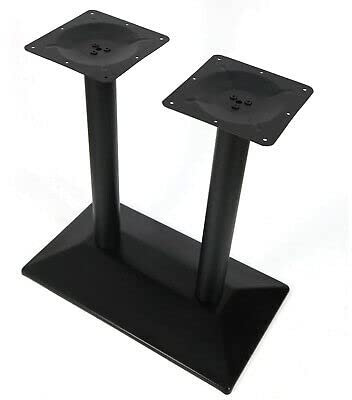 Moderner schwarzer Edelstahl-Tischuntergestell mit zwei Säulen, 72 cm Höhe, Doppel-Bistro-Tischgestell für Möbel, Set mit Tischbeinen für ein stilvolles Tischmodell