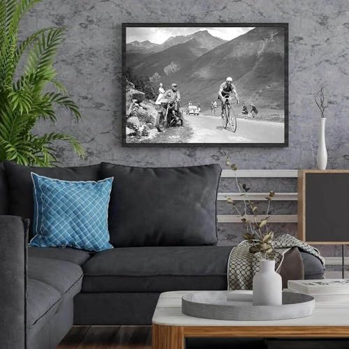 WSJIJY Leinwanddruck Tour De France-Fotografie, Radsport-Rennrad, Kunstposter, Leinwandbild, Wanddruck, Bild, Ideal Für Wohnzimmer, Heimdekoration, Geschenk, 21 X 30 cm, Ohne Rahmen