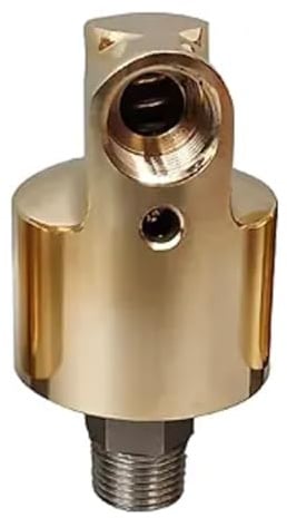 KJDKNC HD15 1/2 Zoll 360° Messing Wasser-Luft-Drehgelenk Kupplung Sprays Anschlüsse Rotation Union 10,5 cm