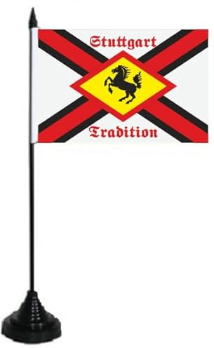 U24 Tischflagge Stuttgart Tradition Fahne Flagge Tischfahne 10 x 15 cm