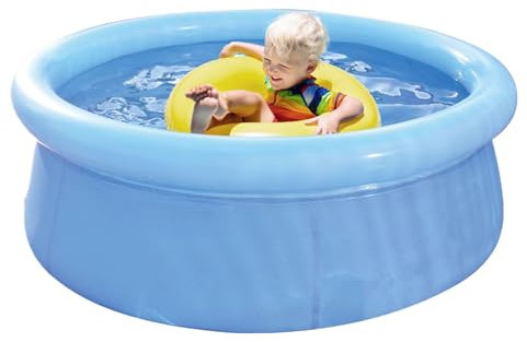Inflatable Pool Kids, Toddler Swimming Pond Round Blow Up Pool, Bathing Tub Wear-Resistant Water Playground for Outdoor Indoor