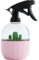 AMOYER Botellas Vacías con Pulverizador, Bonitas Regaderas con Decoración, Botella Pulverizadora a Presión Reutilizable para Rociar Plantas, Regar Hogar