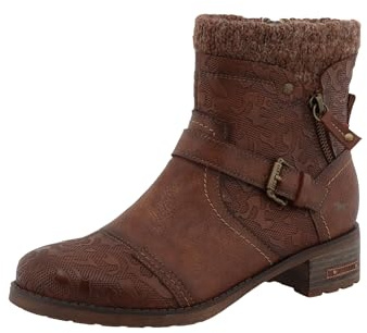 MUSTANG Damen Stiefelette mit Einsatz in Strickoptik 15M0062005