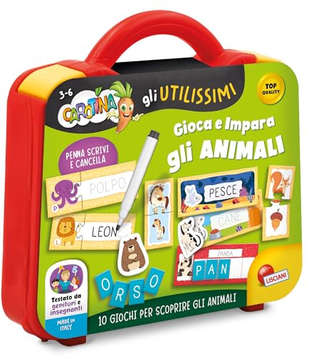 Lisciani Giochi 113811 Spielzeugkoffer zum Spielen und Lernen von Tieren