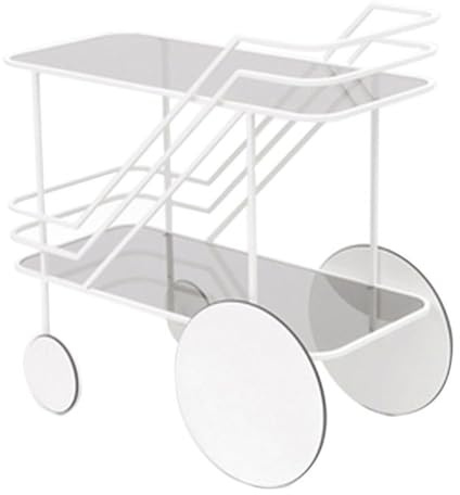 Table de Salon Table d'appoint for canapé, Chariot de Rangement, for collations, Service poussé à la Main, Salon, Salle Manger pour Salon Bureau Café(Blanc)