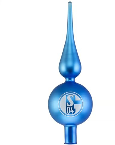FC Schalke 04 Christbaumspitze – S04 Weihnachtsbaum Spitze „Frohe Weihnachten“ – Offizieller Fanartikel – Baumspitze Schalke – Weihnachtsdeko Fußball Fan Geschenk