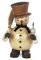 Mueller Räuchermann Schneemann, 14 cm hoch, original Erzgebirge Seiffen