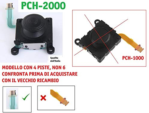 Botón de control de joystick analógico 3D negro OEM para Sony PS Vita PCH-2000 PSV 2000