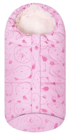 Baby Schlafsack 3 Tog, Kinderwagen Schlafsack Neugeborenen Fußsack 0-6 Monate, Rosa