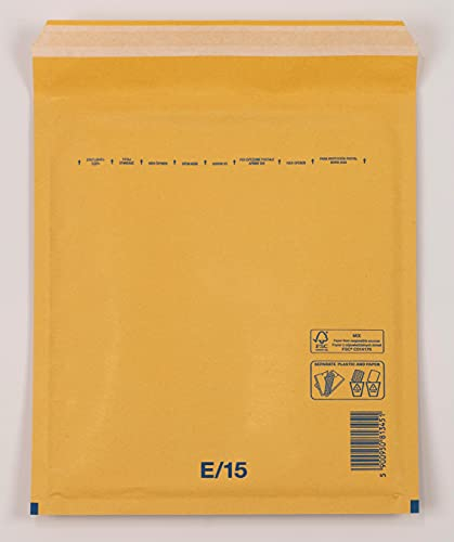 100 Stück Luftpolsterumschläge Luftpolstertaschen Versandtaschen Gr. E5 / DIN B5+ (240 x 275 mm außen) Farbe braun