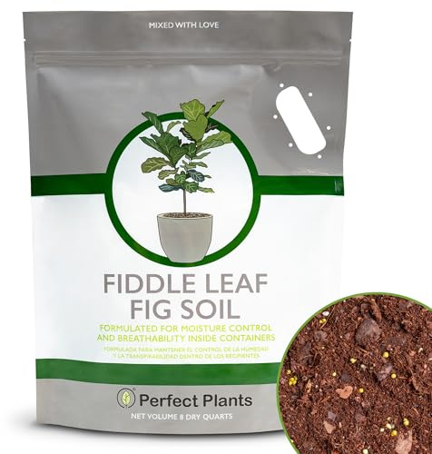 Perfect Plants Fiddle Leaf Fig Soil, 8 qt, Coconut Coir Potting Mix