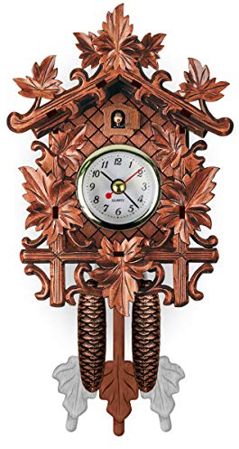 Handgefertigte Holzkuckucksuhren für die Wand, Schaukel Antik Coo Coo Uhr Vintage Kuckuck Hängende Uhr Pendel Wanduhr für Kinderzimmer Dekor Kunst Wohnzimmer Küche Wohnkultur