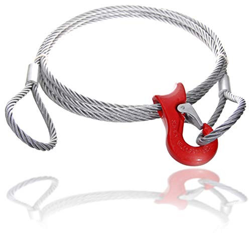 Drahtseile24 Chokerseil mit Schlaufen, Rückeseil – Forstseil mit Gleithaken | 10mm – 16mm | 0,5m – 50m | Ø10mm / 1.000kg Nutzlast | 8m