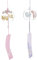 BENECREAT 2 pièces carillons éoliens Japonais Rose et Violet Cloches à Vent en Verre pendentifs Faits à la Main pour Cadeau d'anniversaire et décorations pour la Maison